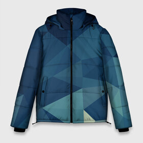 Мужская зимняя куртка 3D с принтом DARK BLUE в Новосибирске, верх — 100% полиэстер; подкладка — 100% полиэстер; утеплитель — 100% полиэстер | длина ниже бедра, свободный силуэт Оверсайз. Есть воротник-стойка, отстегивающийся капюшон и ветрозащитная планка. 

Боковые карманы с листочкой на кнопках и внутренний карман на молнии. | geometry | kaleidoscope | pattern | pilygon | polyscape | space | textures | tie dye | абстракт | броня | вселенная | геометрия | города | каледоскоп | космос | паттерн | полигон | полискейп | природа | тай дай | текстура | текстуры