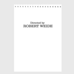 Скетчбук с принтом Directed by Robert Weide в Новосибирске, 100% бумага
 | 48 листов, плотность листов — 100 г/м2, плотность картонной обложки — 250 г/м2. Листы скреплены сверху удобной пружинной спиралью | casual | directed by robert weide | meme | мемы | модные | надписи | режиссер роберт вайде | фразы