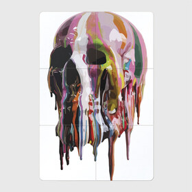 Магнитный плакат 2Х3 с принтом Color в Новосибирске, Полимерный материал с магнитным слоем | 6 деталей размером 9*9 см | color | jaw | orbits | paint | skull | глазницы | пасть | цвет | череп