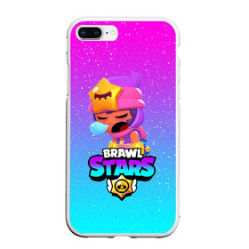 Чехол для iPhone 7Plus/8 Plus матовый с принтом BRAWL STARS SANDY в Новосибирске, Силикон | Область печати: задняя сторона чехла, без боковых панелей | bibi | brawl stars | coach mike | crow | leon | leon shark | max | mecha crow | mr.p | phoenix | sally leon | sandy | spike | sprout | tara | unicorn | virus 8 bit | werewolf | ворон | оборотень