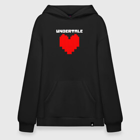 Худи SuperOversize хлопок с принтом UNDERTALE HEART в Новосибирске, 70% хлопок, 30% полиэстер, мягкий начес внутри | карман-кенгуру, эластичная резинка на манжетах и по нижней кромке, двухслойный капюшон
 | asriel dreemurr | chara | frisk | gaster blaster | sans | undertale | азриэль дримурр | андертейл | гастер | меттатон | санс | фриск | чара