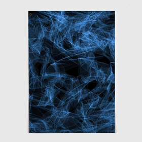 Постер с принтом Синий дым в Новосибирске, 100% бумага
 | бумага, плотность 150 мг. Матовая, но за счет высокого коэффициента гладкости имеет небольшой блеск и дает на свету блики, но в отличии от глянцевой бумаги не покрыта лаком | кривые | линии