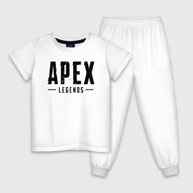Детская пижама хлопок с принтом APEX LEGENDS (НА СПИНЕ) в Новосибирске, 100% хлопок |  брюки и футболка прямого кроя, без карманов, на брюках мягкая резинка на поясе и по низу штанин
 | apex | apex legends | battle | battle royal | bloodhound | titanfall | wraith | апекс | апекс легендс | батл рояль | битва | война | каустик | королевская битва