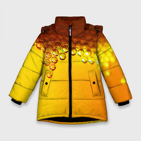 Зимняя куртка для девочек 3D с принтом ПИВО в Новосибирске, ткань верха — 100% полиэстер; подклад — 100% полиэстер, утеплитель — 100% полиэстер. | длина ниже бедра, удлиненная спинка, воротник стойка и отстегивающийся капюшон. Есть боковые карманы с листочкой на кнопках, утяжки по низу изделия и внутренний карман на молнии. 

Предусмотрены светоотражающий принт на спинке, радужный светоотражающий элемент на пуллере молнии и на резинке для утяжки. | beer | бир | напитки | пенное