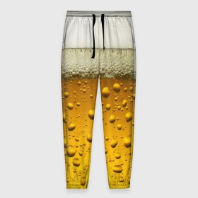 Мужские брюки 3D с принтом ПИВО в Новосибирске, 100% полиэстер | манжеты по низу, эластичный пояс регулируется шнурком, по бокам два кармана без застежек, внутренняя часть кармана из мелкой сетки | beer | textures | бир | напитки | пенное | текстуры | фон