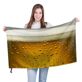 Флаг 3D с принтом ПИВО в Новосибирске, 100% полиэстер | плотность ткани — 95 г/м2, размер — 67 х 109 см. Принт наносится с одной стороны | beer | textures | бир | напитки | пенное | текстуры | фон