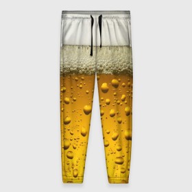 Женские брюки 3D с принтом ПИВО в Новосибирске, полиэстер 100% | прямой крой, два кармана без застежек по бокам, с мягкой трикотажной резинкой на поясе и по низу штанин. В поясе для дополнительного комфорта — широкие завязки | Тематика изображения на принте: beer | textures | бир | напитки | пенное | текстуры | фон