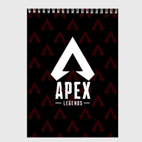 Скетчбук с принтом APEX LEGENDS в Новосибирске, 100% бумага
 | 48 листов, плотность листов — 100 г/м2, плотность картонной обложки — 250 г/м2. Листы скреплены сверху удобной пружинной спиралью | Тематика изображения на принте: apex | apex legends | battle | battle royal | bloodhound | titanfall | wraith | апекс | апекс легендс | батл рояль | битва | война | каустик | королевская битва