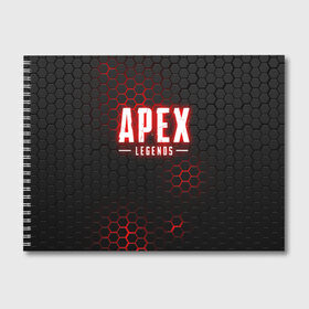 Альбом для рисования с принтом APEX LEGENDS в Новосибирске, 100% бумага
 | матовая бумага, плотность 200 мг. | Тематика изображения на принте: apex | apex legends | battle | battle royal | bloodhound | titanfall | wraith | апекс | апекс легендс | батл рояль | битва | война | каустик | королевская битва