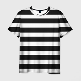 Мужская футболка 3D с принтом Моряк в Новосибирске, 100% полиэфир | прямой крой, круглый вырез горловины, длина до линии бедер | goalkeeper | lines | prisoner | stripes | вратарь | заключённый | линии | матрос | море | моряк | полосы