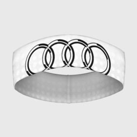 Повязка на голову 3D с принтом Audi в Новосибирске,  |  | audi | audi лого | audi марка | audi эмблема | ауди | ауди значок | ауди лого | ауди чб значок | ауди эмблема | значок audi | лого автомобиля | логотип audi | логотип ауди | черно белый
