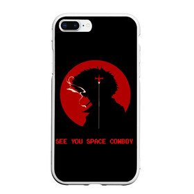 Чехол для iPhone 7Plus/8 Plus матовый с принтом Ковбой Бибоп в Новосибирске, Силикон | Область печати: задняя сторона чехла, без боковых панелей | Тематика изображения на принте: bebop | cowboy | japan | spiegel | spike | аниме | бибоп | ковбой | спайк | стиль | шпигель | япония | японский