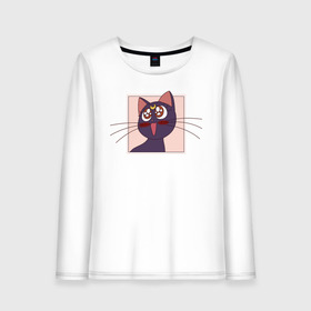 Женский лонгслив хлопок с принтом Luna, Sailor Moon в Новосибирске, 100% хлопок |  | 90s | cat | cute | kawaii | kitty | luna | sailor moon | usagi tsukino | аниме | каваии | кавай | кот | котики | луна | манга | марс | меркурий | милота | сейлор | сейлор мун | усаги цукино