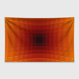 Флаг-баннер с принтом оптическая иллюзия в Новосибирске, 100% полиэстер | размер 67 х 109 см, плотность ткани — 95 г/м2; по краям флага есть четыре люверса для крепления | big picture | иллюзия | квадрат | оптическая | текстуры | тренды