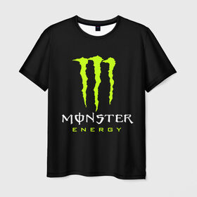 Мужская футболка 3D с принтом MONSTER ENERGY в Новосибирске, 100% полиэфир | прямой крой, круглый вырез горловины, длина до линии бедер | black monster | bmx | claw | cybersport | energy | monster | monster energy | moto | motocross | race | sport | киберспорт | когти | монстер энерджи | монстр | мото | мотокросс | ралли | скейтбординг | спорт | т | энергия
