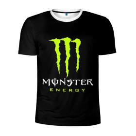Мужская футболка 3D спортивная с принтом MONSTER ENERGY в Новосибирске, 100% полиэстер с улучшенными характеристиками | приталенный силуэт, круглая горловина, широкие плечи, сужается к линии бедра | Тематика изображения на принте: black monster | bmx | claw | cybersport | energy | monster | monster energy | moto | motocross | race | sport | киберспорт | когти | монстер энерджи | монстр | мото | мотокросс | ралли | скейтбординг | спорт | т | энергия