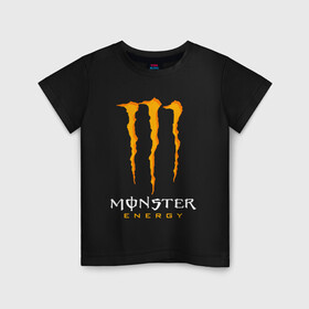 Детская футболка хлопок с принтом MONSTER ENERGY в Новосибирске, 100% хлопок | круглый вырез горловины, полуприлегающий силуэт, длина до линии бедер | black monster | bmx | claw | cybersport | energy | monster | monster energy | moto | motocross | race | sport | киберспорт | когти | монстер энерджи | монстр | мото | мотокросс | ралли | скейтбординг | спорт | т | энергия