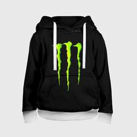 Детская толстовка 3D с принтом MONSTER ENERGY в Новосибирске, 100% полиэстер | двухслойный капюшон со шнурком для регулировки, мягкие манжеты на рукавах и по низу толстовки, спереди карман-кенгуру с мягким внутренним слоем | black monster | bmx | claw | cybersport | energy | monster | monster energy | moto | motocross | race | sport | киберспорт | когти | монстер энерджи | монстр | мото | мотокросс | ралли | скейтбординг | спорт | т | энергия