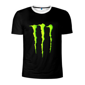 Мужская футболка 3D спортивная с принтом MONSTER ENERGY в Новосибирске, 100% полиэстер с улучшенными характеристиками | приталенный силуэт, круглая горловина, широкие плечи, сужается к линии бедра | Тематика изображения на принте: black monster | bmx | claw | cybersport | energy | monster | monster energy | moto | motocross | race | sport | киберспорт | когти | монстер энерджи | монстр | мото | мотокросс | ралли | скейтбординг | спорт | т | энергия
