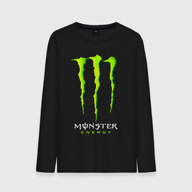 Мужской лонгслив хлопок с принтом MONSTER ENERGY в Новосибирске, 100% хлопок |  | black monster | bmx | claw | cybersport | energy | monster | monster energy | moto | motocross | race | sport | киберспорт | когти | монстер энерджи | монстр | мото | мотокросс | ралли | скейтбординг | спорт | т | энергия