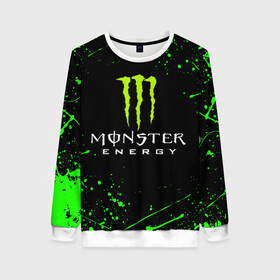 Женский свитшот 3D с принтом MONSTER ENERGY в Новосибирске, 100% полиэстер с мягким внутренним слоем | круглый вырез горловины, мягкая резинка на манжетах и поясе, свободная посадка по фигуре | black monster | bmx | claw | cybersport | energy | monster | monster energy | moto | motocross | race | sport | киберспорт | когти | монстер энерджи | монстр | мото | мотокросс | ралли | скейтбординг | спорт | т | энергия