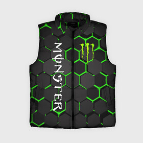 Женский жилет утепленный 3D с принтом MONSTER ENERGY в Новосибирске,  |  | black monster | bmx | claw | cybersport | energy | monster | monster energy | moto | motocross | race | sport | киберспорт | когти | монстер энерджи | монстр | мото | мотокросс | ралли | скейтбординг | спорт | т | энергия