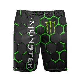 Мужские шорты спортивные с принтом MONSTER ENERGY в Новосибирске,  |  | black monster | bmx | claw | cybersport | energy | monster | monster energy | moto | motocross | race | sport | киберспорт | когти | монстер энерджи | монстр | мото | мотокросс | ралли | скейтбординг | спорт | т | энергия