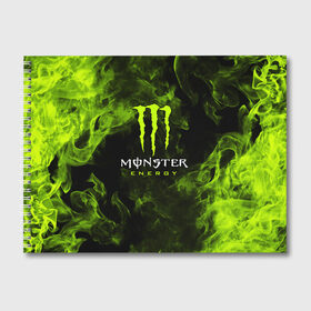 Альбом для рисования с принтом MONSTER ENERGY в Новосибирске, 100% бумага
 | матовая бумага, плотность 200 мг. | black monster | bmx | claw | cybersport | energy | monster | monster energy | moto | motocross | race | sport | киберспорт | когти | монстер энерджи | монстр | мото | мотокросс | ралли | скейтбординг | спорт | т | энергия