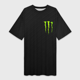 Платье-футболка 3D с принтом MONSTER ENERGY в Новосибирске,  |  | black monster | bmx | claw | cybersport | energy | monster | monster energy | moto | motocross | race | sport | киберспорт | когти | монстер энерджи | монстр | мото | мотокросс | ралли | скейтбординг | спорт | т | энергия