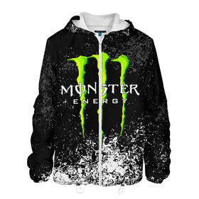 Мужская куртка 3D с принтом MONSTER ENERGY в Новосибирске, ткань верха — 100% полиэстер, подклад — флис | прямой крой, подол и капюшон оформлены резинкой с фиксаторами, два кармана без застежек по бокам, один большой потайной карман на груди. Карман на груди застегивается на липучку | black monster | bmx | claw | cybersport | energy | monster | monster energy | moto | motocross | race | sport | киберспорт | когти | монстер энерджи | монстр | мото | мотокросс | ралли | скейтбординг | спорт | т | энергия