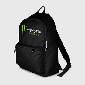 Рюкзак 3D с принтом MONSTER ENERGY в Новосибирске, 100% полиэстер | лямки с регулируемой длиной, сверху петелька, чтобы рюкзак можно было повесить на вешалку. Основное отделение закрывается на молнию, как и внешний карман. Внутри два дополнительных кармана, один из которых закрывается на молнию. По бокам два дополнительных кармашка | Тематика изображения на принте: black monster | bmx | claw | cybersport | energy | monster | monster energy | moto | motocross | race | sport | киберспорт | когти | монстер энерджи | монстр | мото | мотокросс | ралли | скейтбординг | спорт | т | энергия