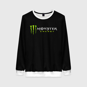 Женский свитшот 3D с принтом MONSTER ENERGY в Новосибирске, 100% полиэстер с мягким внутренним слоем | круглый вырез горловины, мягкая резинка на манжетах и поясе, свободная посадка по фигуре | black monster | bmx | claw | cybersport | energy | monster | monster energy | moto | motocross | race | sport | киберспорт | когти | монстер энерджи | монстр | мото | мотокросс | ралли | скейтбординг | спорт | т | энергия