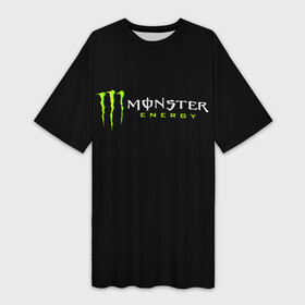 Платье-футболка 3D с принтом MONSTER ENERGY в Новосибирске,  |  | black monster | bmx | claw | cybersport | energy | monster | monster energy | moto | motocross | race | sport | киберспорт | когти | монстер энерджи | монстр | мото | мотокросс | ралли | скейтбординг | спорт | т | энергия