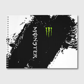 Альбом для рисования с принтом MONSTER ENERGY в Новосибирске, 100% бумага
 | матовая бумага, плотность 200 мг. | black monster | bmx | claw | cybersport | energy | monster | monster energy | moto | motocross | race | sport | киберспорт | когти | монстер энерджи | монстр | мото | мотокросс | ралли | скейтбординг | спорт | т | энергия