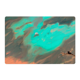 Магнитный плакат 3Х2 с принтом Майское небо в Новосибирске, Полимерный материал с магнитным слоем | 6 деталей размером 9*9 см | Тематика изображения на принте: абстракция | арт | ветвь | закат | китайский фонарик | котёнок | небо | облака | цветы | японский фонарик
