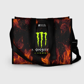 Сумка-шоппер 3D с принтом MONSTER ENERGY в Новосибирске, 100% полиэстер | застегивается на металлическую кнопку; внутренний карман застегивается на молнию. Стенки укреплены специальным мягким материалом, чтобы защитить содержимое от несильных ударов
 | black monster | bmx | claw | cybersport | energy | monster | monster energy | moto | motocross | race | sport | киберспорт | когти | монстер энерджи | монстр | мото | мотокросс | ралли | скейтбординг | спорт | т | энергия