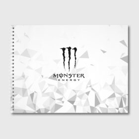 Альбом для рисования с принтом MONSTER ENERGY в Новосибирске, 100% бумага
 | матовая бумага, плотность 200 мг. | black monster | bmx | claw | cybersport | energy | monster | monster energy | moto | motocross | race | sport | киберспорт | когти | монстер энерджи | монстр | мото | мотокросс | ралли | скейтбординг | спорт | т | энергия