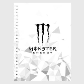 Тетрадь с принтом MONSTER ENERGY в Новосибирске, 100% бумага | 48 листов, плотность листов — 60 г/м2, плотность картонной обложки — 250 г/м2. Листы скреплены сбоку удобной пружинной спиралью. Уголки страниц и обложки скругленные. Цвет линий — светло-серый
 | Тематика изображения на принте: black monster | bmx | claw | cybersport | energy | monster | monster energy | moto | motocross | race | sport | киберспорт | когти | монстер энерджи | монстр | мото | мотокросс | ралли | скейтбординг | спорт | т | энергия