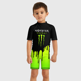 Детский купальный костюм 3D с принтом MONSTER ENERGY в Новосибирске, Полиэстер 85%, Спандекс 15% | застежка на молнии на спине | black monster | bmx | claw | cybersport | energy | monster | monster energy | moto | motocross | race | sport | киберспорт | когти | монстер энерджи | монстр | мото | мотокросс | ралли | скейтбординг | спорт | т | энергия