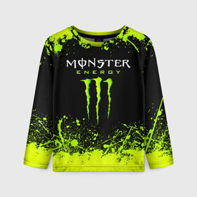 Детский лонгслив 3D с принтом MONSTER ENERGY  в Новосибирске, 100% полиэстер | длинные рукава, круглый вырез горловины, полуприлегающий силуэт
 | black monster | bmx | claw | cybersport | energy | monster | monster energy | moto | motocross | race | sport | киберспорт | когти | монстер энерджи | монстр | мото | мотокросс | ралли | скейтбординг | спорт | т | энергия