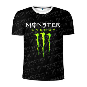 Мужская футболка 3D спортивная с принтом MONSTER ENERGY  в Новосибирске, 100% полиэстер с улучшенными характеристиками | приталенный силуэт, круглая горловина, широкие плечи, сужается к линии бедра | Тематика изображения на принте: black monster | bmx | claw | cybersport | energy | monster | monster energy | moto | motocross | race | sport | киберспорт | когти | монстер энерджи | монстр | мото | мотокросс | ралли | скейтбординг | спорт | т | энергия
