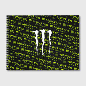 Альбом для рисования с принтом MONSTER ENERGY в Новосибирске, 100% бумага
 | матовая бумага, плотность 200 мг. | black monster | bmx | claw | cybersport | energy | monster | monster energy | moto | motocross | race | sport | киберспорт | когти | монстер энерджи | монстр | мото | мотокросс | ралли | скейтбординг | спорт | т | энергия