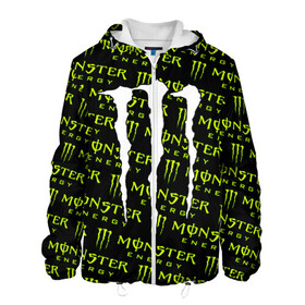 Мужская куртка 3D с принтом MONSTER ENERGY  в Новосибирске, ткань верха — 100% полиэстер, подклад — флис | прямой крой, подол и капюшон оформлены резинкой с фиксаторами, два кармана без застежек по бокам, один большой потайной карман на груди. Карман на груди застегивается на липучку | black monster | bmx | claw | cybersport | energy | monster | monster energy | moto | motocross | race | sport | киберспорт | когти | монстер энерджи | монстр | мото | мотокросс | ралли | скейтбординг | спорт | т | энергия