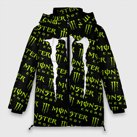 Женская зимняя куртка 3D с принтом MONSTER ENERGY в Новосибирске, верх — 100% полиэстер; подкладка — 100% полиэстер; утеплитель — 100% полиэстер | длина ниже бедра, силуэт Оверсайз. Есть воротник-стойка, отстегивающийся капюшон и ветрозащитная планка. 

Боковые карманы с листочкой на кнопках и внутренний карман на молнии | black monster | bmx | claw | cybersport | energy | monster | monster energy | moto | motocross | race | sport | киберспорт | когти | монстер энерджи | монстр | мото | мотокросс | ралли | скейтбординг | спорт | т | энергия