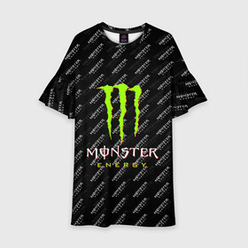 Детское платье 3D с принтом MONSTER ENERGY | МОНСТЕР ЭНЕРДЖИ (Z) в Новосибирске, 100% полиэстер | прямой силуэт, чуть расширенный к низу. Круглая горловина, на рукавах — воланы | Тематика изображения на принте: black monster | bmx | claw | cybersport | energy | monster | monster energy | moto | motocross | race | sport | киберспорт | когти | монстер энерджи | монстр | мото | мотокросс | ралли | скейтбординг | спорт | т | энергия