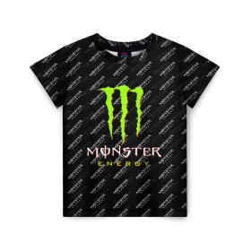 Детская футболка 3D с принтом MONSTER ENERGY (Z) в Новосибирске, 100% гипоаллергенный полиэфир | прямой крой, круглый вырез горловины, длина до линии бедер, чуть спущенное плечо, ткань немного тянется | black monster | bmx | claw | cybersport | energy | monster | monster energy | moto | motocross | race | sport | киберспорт | когти | монстер энерджи | монстр | мото | мотокросс | ралли | скейтбординг | спорт | т | энергия