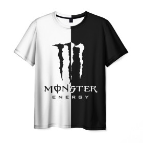 Мужская футболка 3D с принтом MONSTER ENERGY (Z) в Новосибирске, 100% полиэфир | прямой крой, круглый вырез горловины, длина до линии бедер | black monster | bmx | claw | cybersport | energy | monster | monster energy | moto | motocross | race | sport | киберспорт | когти | монстер энерджи | монстр | мото | мотокросс | ралли | скейтбординг | спорт | т | энергия