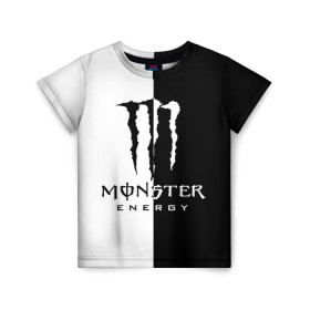 Детская футболка 3D с принтом MONSTER ENERGY (Z) в Новосибирске, 100% гипоаллергенный полиэфир | прямой крой, круглый вырез горловины, длина до линии бедер, чуть спущенное плечо, ткань немного тянется | Тематика изображения на принте: black monster | bmx | claw | cybersport | energy | monster | monster energy | moto | motocross | race | sport | киберспорт | когти | монстер энерджи | монстр | мото | мотокросс | ралли | скейтбординг | спорт | т | энергия