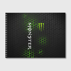 Альбом для рисования с принтом MONSTER ENERGY в Новосибирске, 100% бумага
 | матовая бумага, плотность 200 мг. | black monster | bmx | claw | cybersport | energy | monster | monster energy | moto | motocross | race | sport | киберспорт | когти | монстер энерджи | монстр | мото | мотокросс | ралли | скейтбординг | спорт | т | энергия