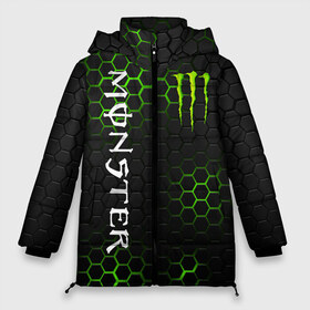 Женская зимняя куртка 3D с принтом MONSTER ENERGY в Новосибирске, верх — 100% полиэстер; подкладка — 100% полиэстер; утеплитель — 100% полиэстер | длина ниже бедра, силуэт Оверсайз. Есть воротник-стойка, отстегивающийся капюшон и ветрозащитная планка. 

Боковые карманы с листочкой на кнопках и внутренний карман на молнии | black monster | bmx | claw | cybersport | energy | monster | monster energy | moto | motocross | race | sport | киберспорт | когти | монстер энерджи | монстр | мото | мотокросс | ралли | скейтбординг | спорт | т | энергия